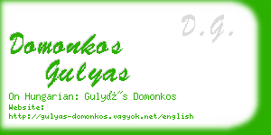 domonkos gulyas business card